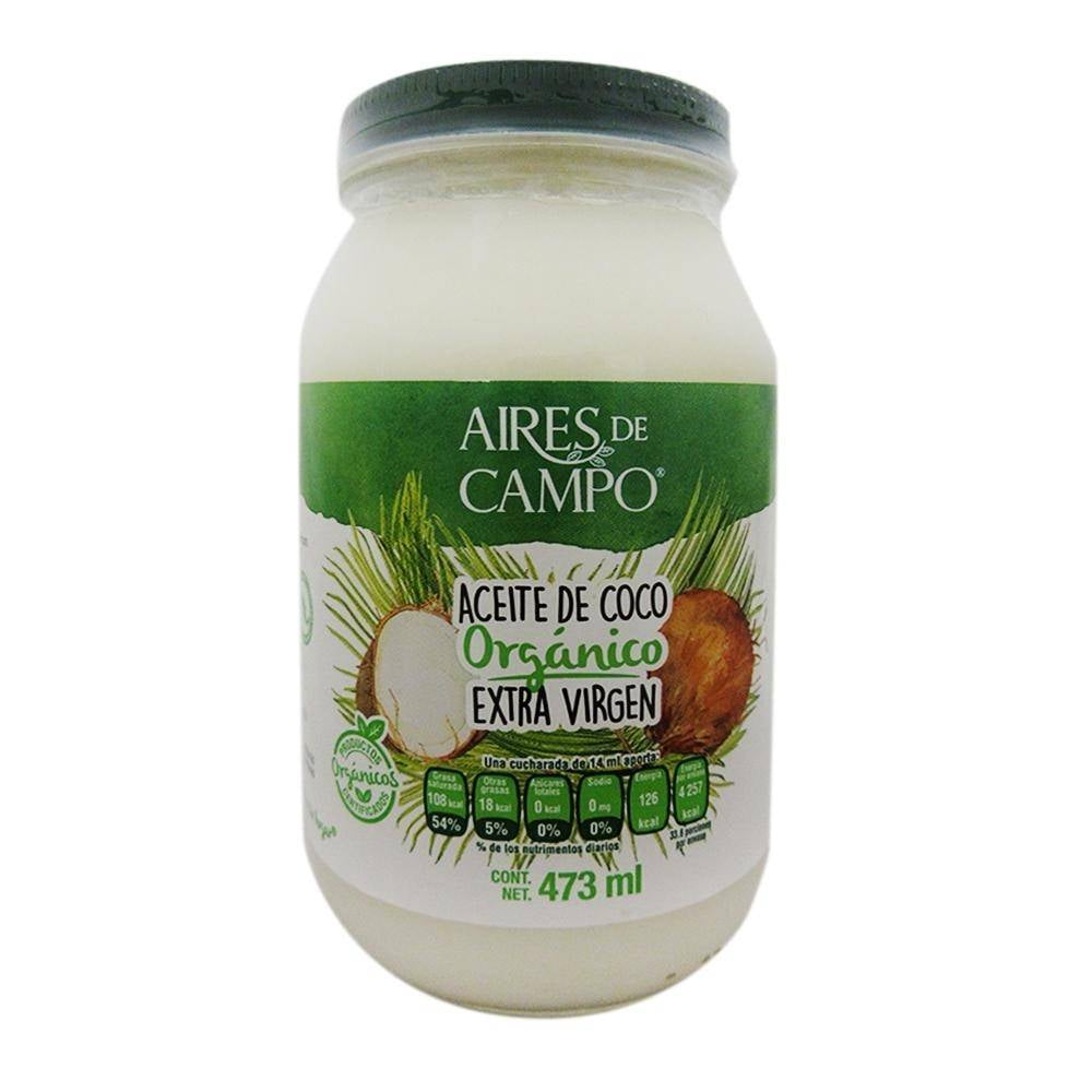 Aceite de coco Aires de Campo orgánico extra virgen 473 ml