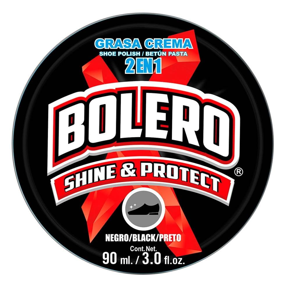 Grasa para calzado Bolero shine protect 2 en 1 negro 90 ml Walmart