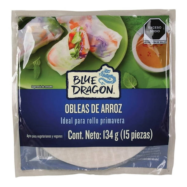 Obleas de arroz Blue Dragon para rollos primavera 134 g