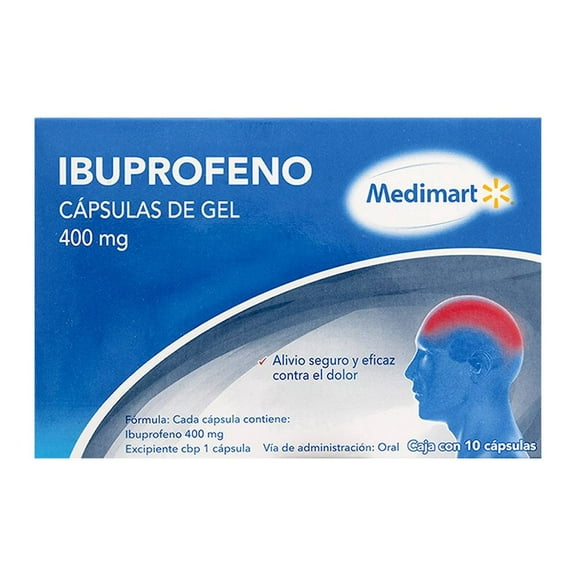 Ibuprofeno Medimart 400 mg 10 cápsulas en gel