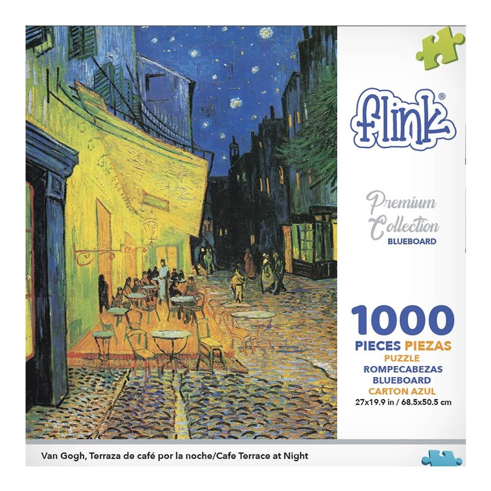 Rompecabezas Flink Terraza de Café por la Noche Van Gogh 1000 Piezas