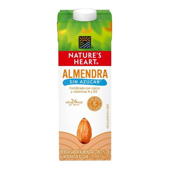 Bebida vegetal Nature's Heart sabor almendra sin azúcar 946 ml