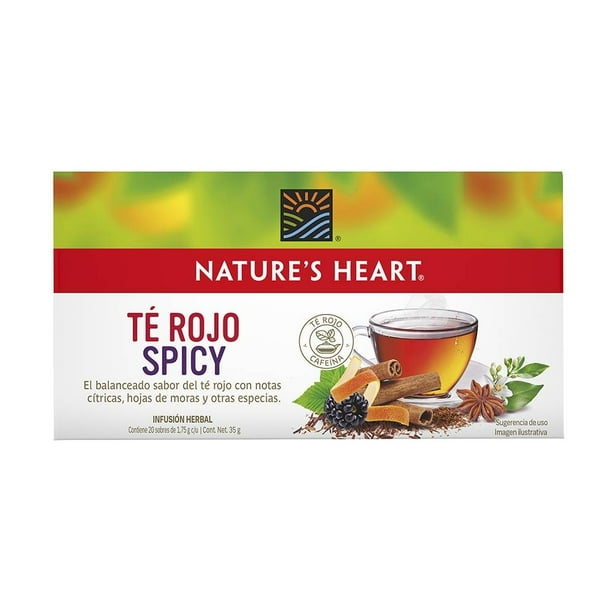 Infusión Herbal Nature's Heart té rojo spicy 20 sobres