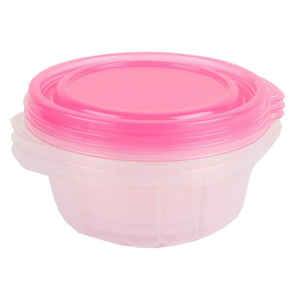 Contenedores desechables Great Value de plástico color rosa 13