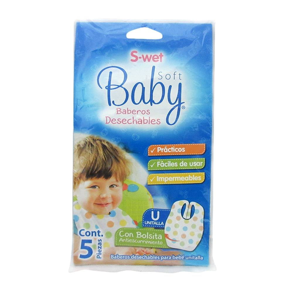 Baberos Soft Baby desechables 5 pzas
