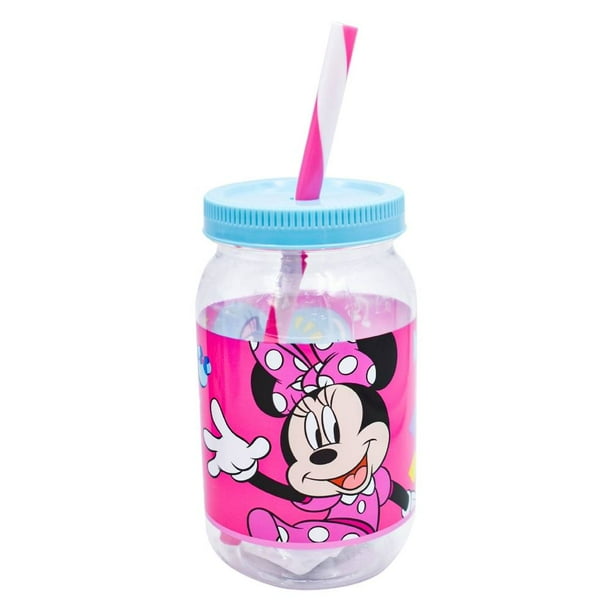 2710 Vaso Drinking 600ml Mason Plas Pet Tapa Popote pz - Fiesta y Toys