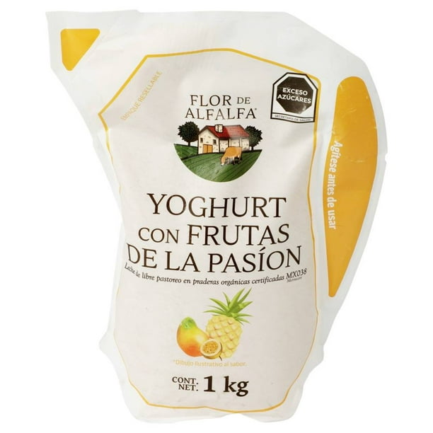 Yoghurt Flor de Alfalfa frutas de la pasión 1kg
