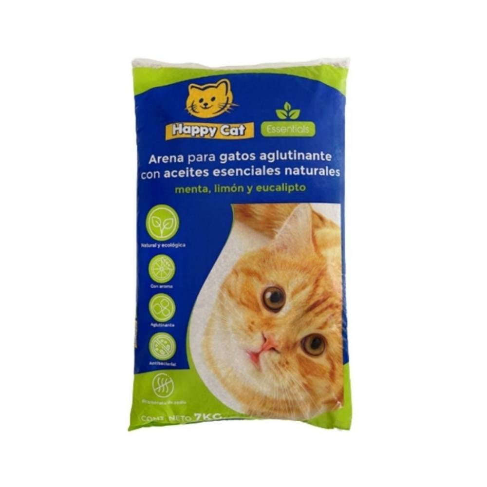 Arena para Gato Happy Cat Aglutinante con Aroma Menta Limón y Eucalipto 7  kg