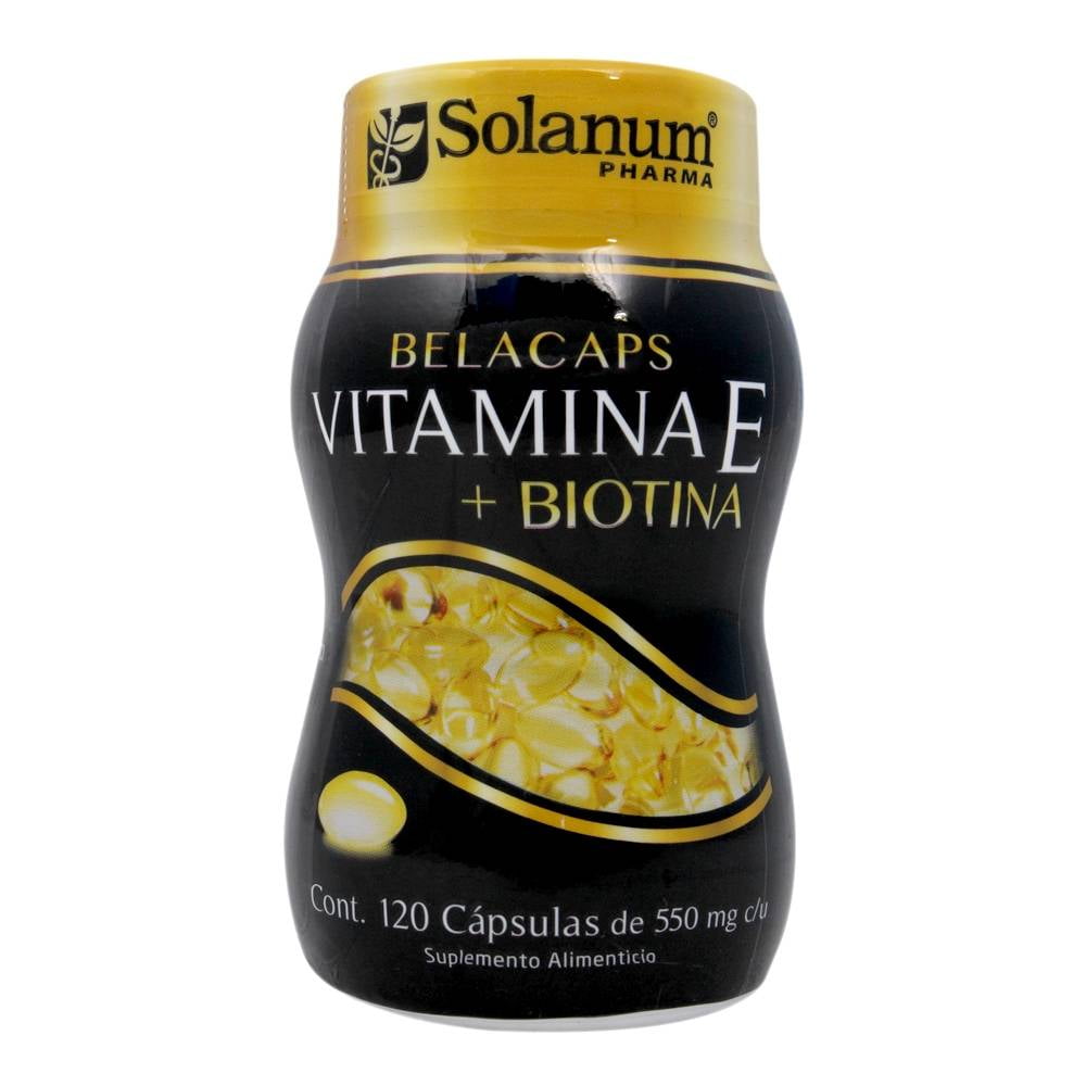 Suplemento alimenticio Solanum Pharma Belacaps vitamina E + biotina 66 ...