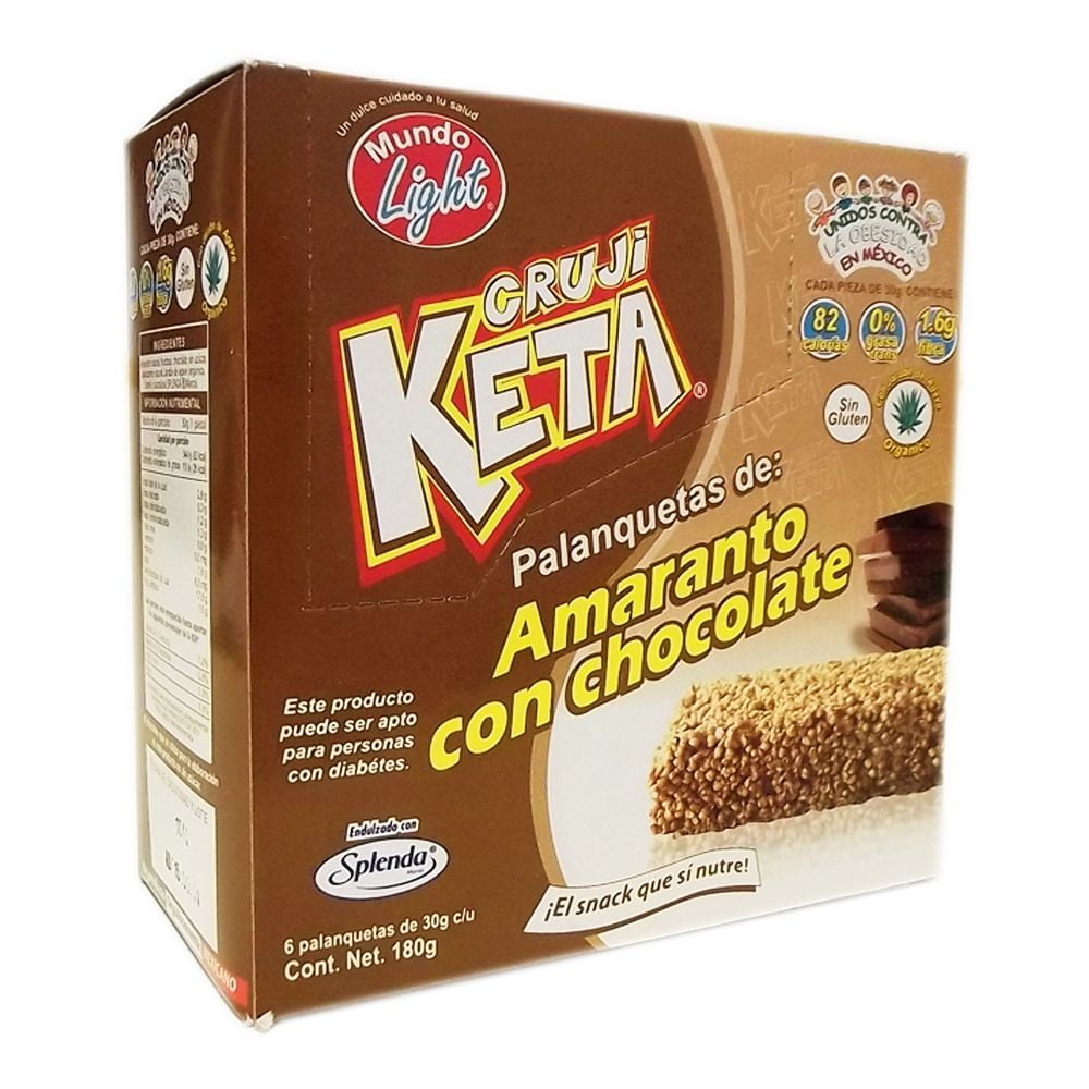 Palanqueta Cruji Keta De Amaranto Con Chocolate 6 Pzas De 30 G Cu Walmart 8027