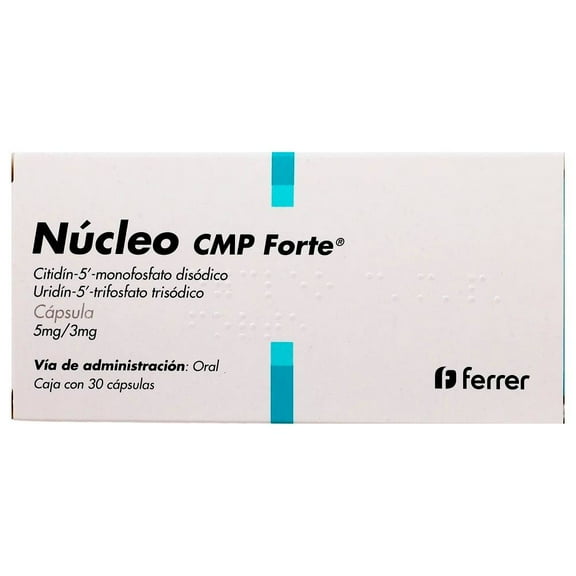 Nucleo CMP Forte Citidín-5-monofosfato disódico 5 mg Uridín-5-trifosfato trisódico 3 mg 30 cápsulas