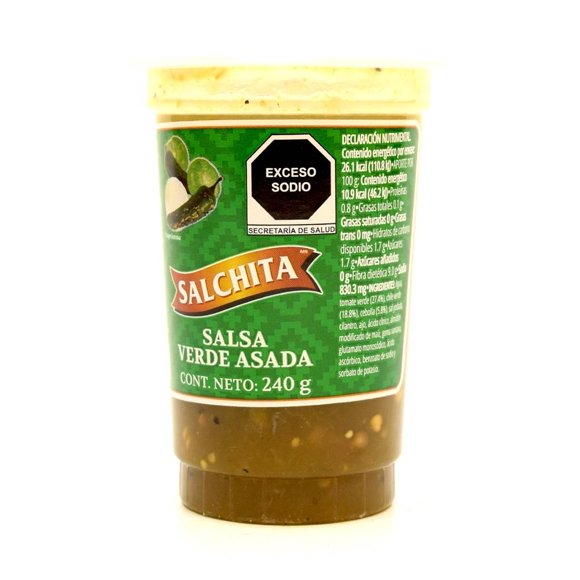 Salsa Salchita verde asada 240 g