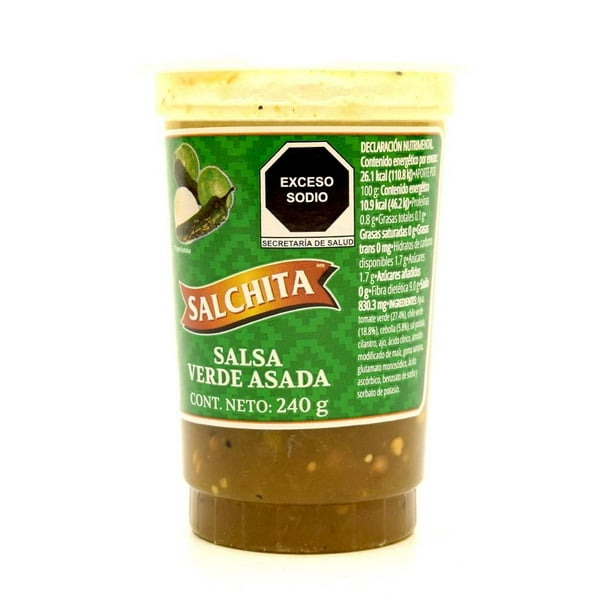 Salsa Salchita verde asada 240 g