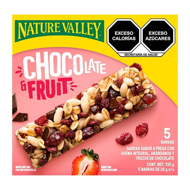 Barras De Granola Nature Valley Chocolate And Fruit 5 Pzas Walmart 6208