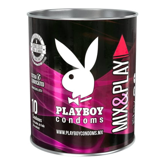 Condones Playboy Mix & Play texturizados, extra sensibles