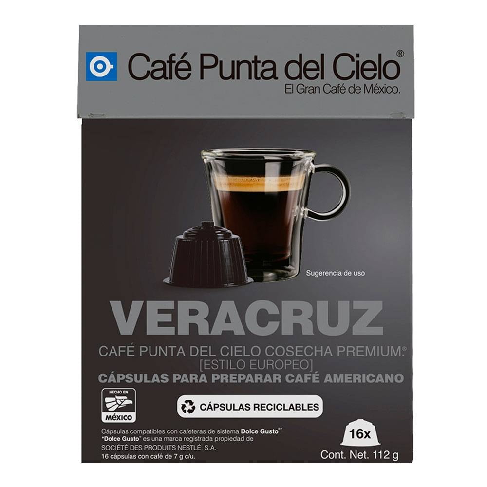 16 Cápsulas compatibles DG Descafeinado – Café Punta del Cielo