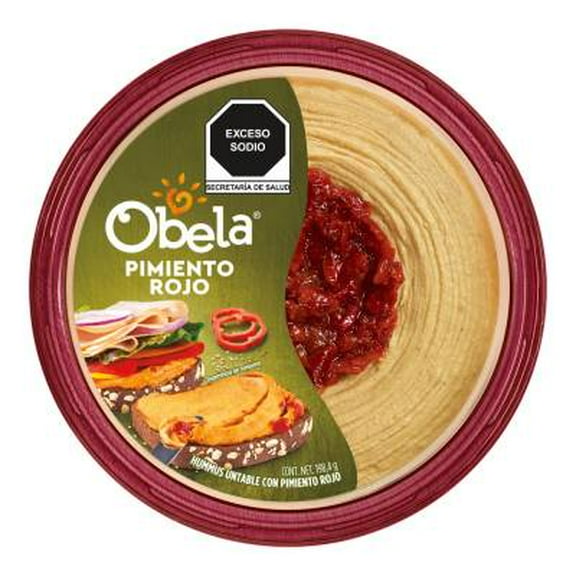 Hummus Obela con pimiento rojo 198.4 g