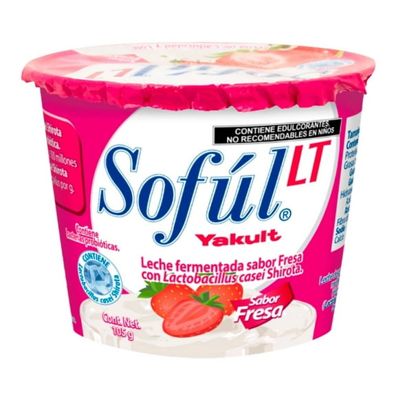 Leche fermentada Yakult Sofúl LT sabor fresa 105 g