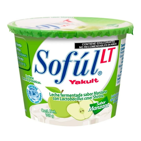 Leche fermentada Yakult Sofúl LT sabor manzana 105 g