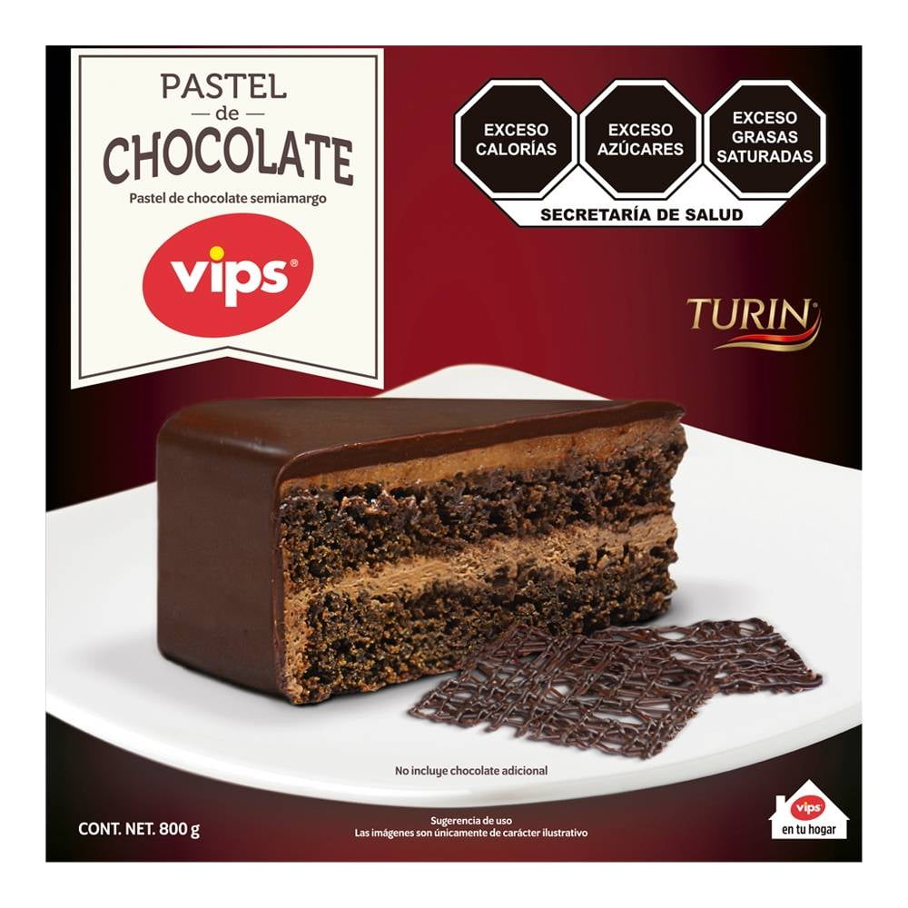 Pastel de chocolate Vips Turín semiamargo 800 g | Walmart