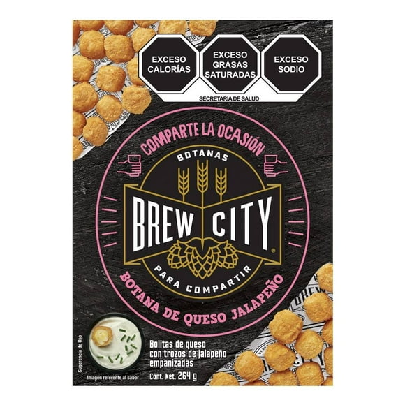 Bolitas de queso Brew City con trozos de jalapeño empanizadas 264 g