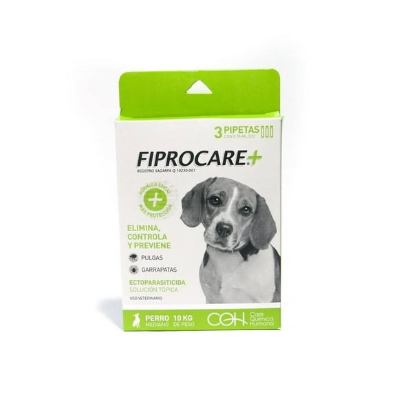 Pipetas antipulgas y garrapatas Fibrocare Antipulgas t garrapatas para perros medianos de hasta 10 kg 3 pzas