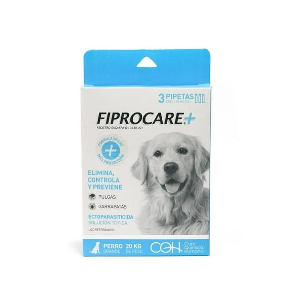 Pipetas antipulgas y garrapatas Fibrocare Antipulgas t garrapatas para perros grandes de hasta 20 kg 3 pzas