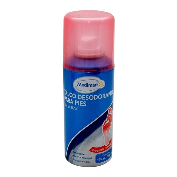 Talco desodorante para pies Medimart para dama en spray 180 ml