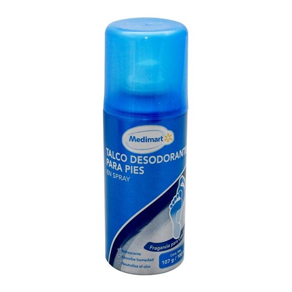 Talco desodorante para pies Medimart para caballero en spray 180 ml