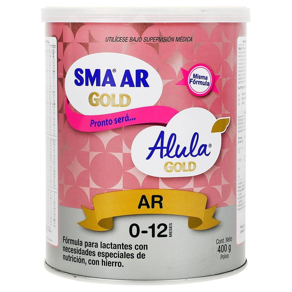 Farmacias del Ahorro, Alula Gold SMA Fórmula Infantil sin Lactosa 400 gr