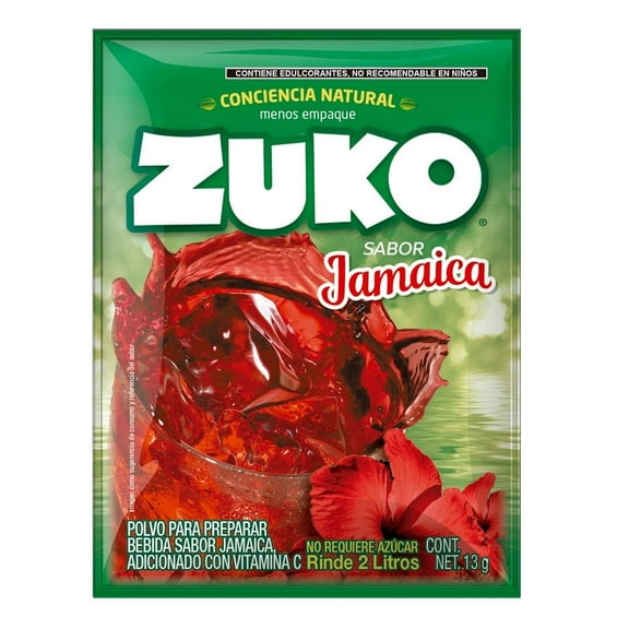 Bebida en polvo Zuko sabor jamaica 13 g