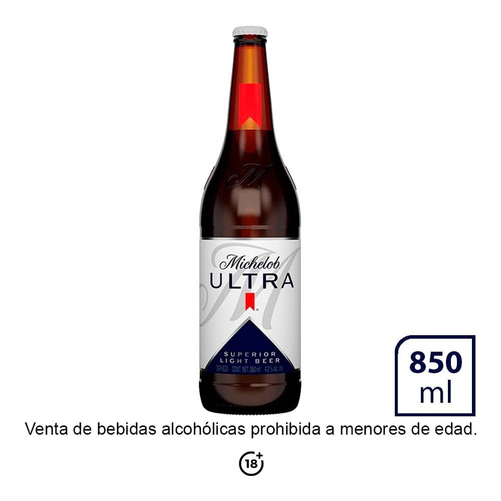 Cerveza Michelob Ultra 850 ml | Bodega Aurrera en línea