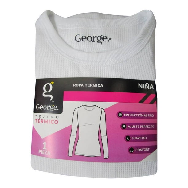 Playera George Talla M Térmica 8-10 Blanco