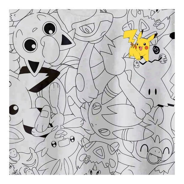  Playera Pokémon Talla CH Estampado Dibujos Blanco
