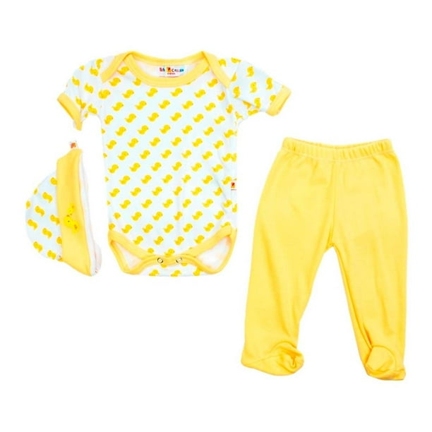 Conjunto Baby Circus Unisex 3 Meses Estampado Patos Amarillo 3 Piezas