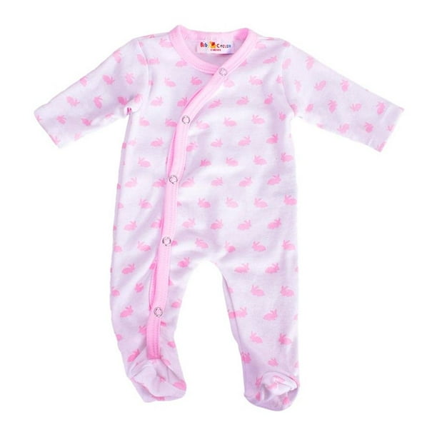 Mameluco Baby Circus Niña 0 Meses Estampado Conejos Rosa