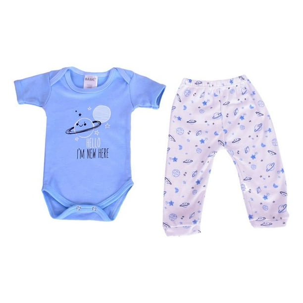 Set de Ropa Simply Basic Baby Talla 3 Meses Multicolor para Bebé 2 Piezas