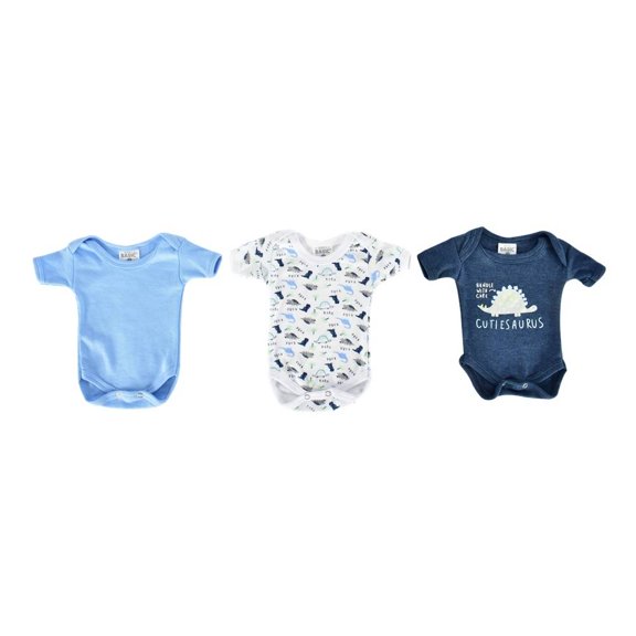 Pañaleros Simply Basic Talla 12 Meses Dinosaurios Varios Colores para Bebé 3 Piezas