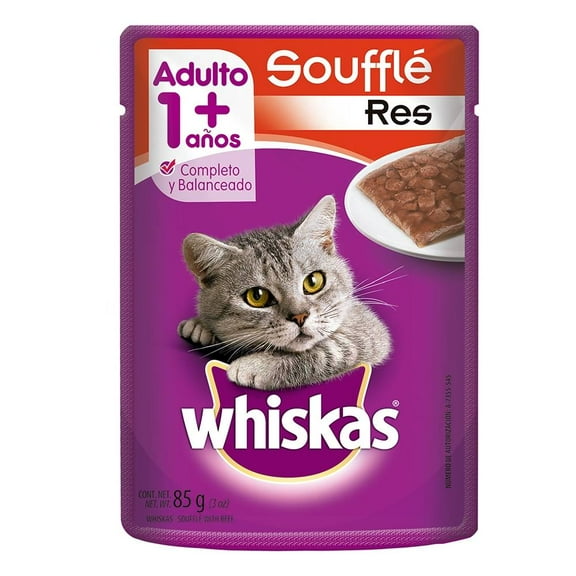 Alimento para Gato Whiskas Adulto Soufflé de Res 85 g