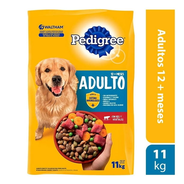 Alimento para Perro Pedigree Adulto con Res y Vegetales 11 kg | Walmart