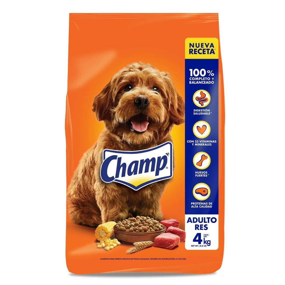 Alimento Para Perro Champ Adulto Todas Las Razas Sabor Res 4 Kg Walmart