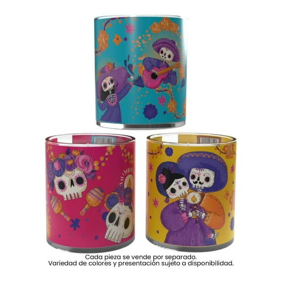 Veladora Misticas día de muertos varios modelos 1 pza