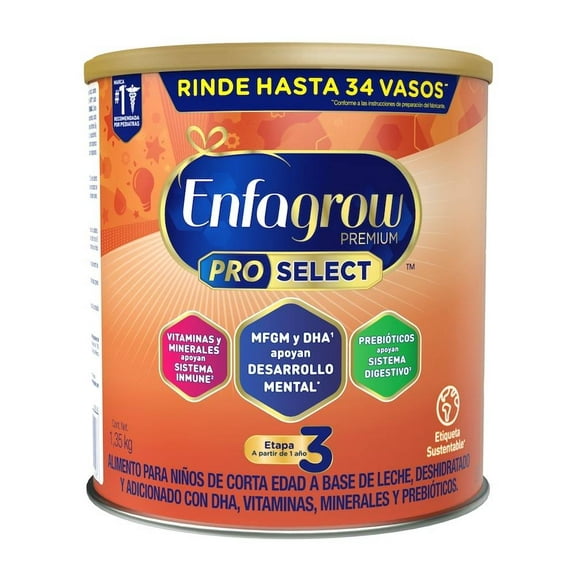 Alimento para niños de corta edad Enfagrow Premium Pro Select etapa 3 a partir de 1 año 1.35 kg