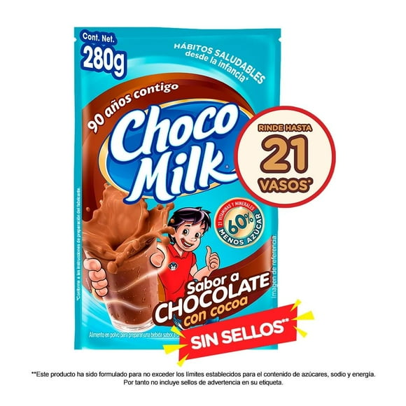 Chocolate en polvo Choco Milk 60% menos azúcar 280 g