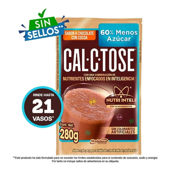 Chocolate en polvo Cal C Tose & 60% Menos Azúcar 280 g