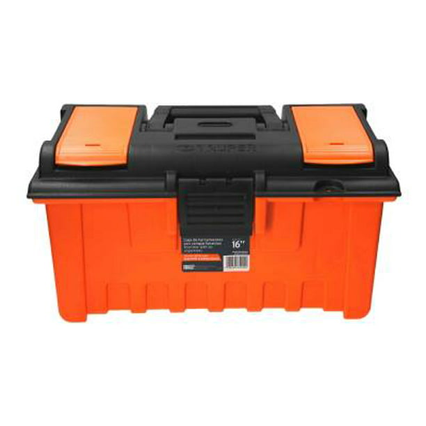 Caja para herramientas plastica 22 con compartimientos y broche metalico  Truper CHA-22S / 11812, Materiales De Construcción