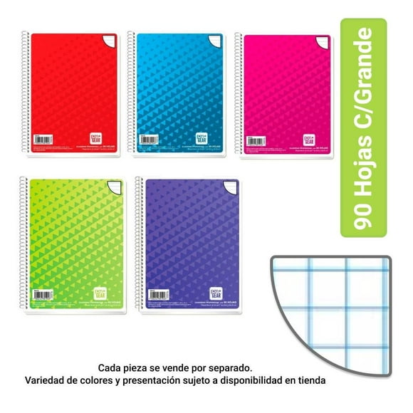 Cuaderno Profesional Pen+Gear Cuadro Grande 90 Hojas Varios Modelos 1 pza