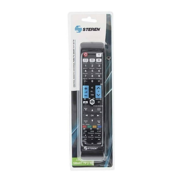 control remoto universal steren para smart tv rm260 negro modelo rm260
