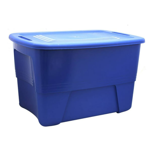 Envío borracho como resultado Caja Organizadora Plastic Trends Atlanta con Tapa para 72 Litros Azul |  Walmart