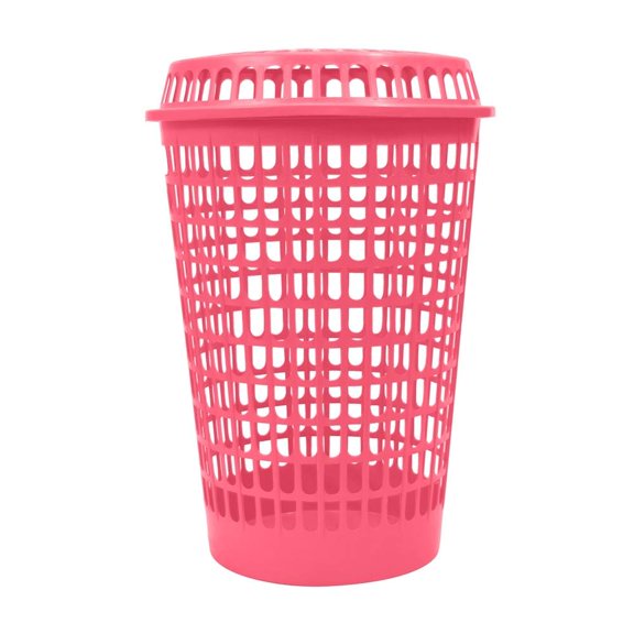 Cesta para Ropa PlasticTrends Calada 55 Litros Rosa